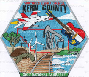 Patch Scan of SSC Kern County 2017 National Jamboree Jacket Patch 