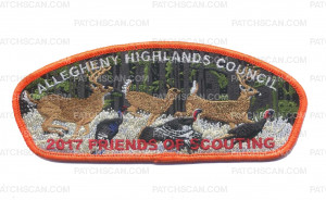 Patch Scan of Allegheny Highlands Council- FOS 2017- Fluorescent Orange