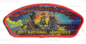 Patch Scan of Colonial Virginia Council 2017 National Jamboree JSP - Version two - Red Border