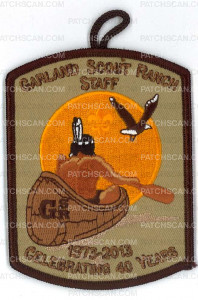 Patch Scan of X168216B GARLAND SCOUT RANCH SUMMER CAMP STAFF 2013