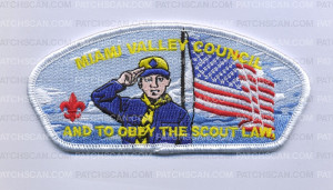 Patch Scan of AND TO OBEY THE SCOUT LAW 241701 - Silver Metallic Border
