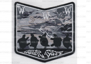 Patch Scan of 2018 NOAC Fundraiser Pocket Patch Grey Scale (PO 87719)