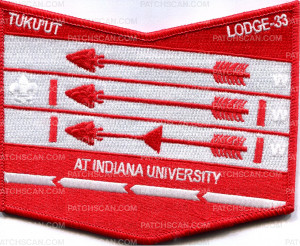 Patch Scan of Tuku'Ut Lodge 33 At Indiana University - Pocket patch