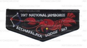 Patch Scan of Evangeline Area Council- OA Top Flap- 2017 National Jamboree - Black Border 