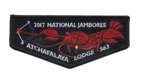 Evangeline Area Council- OA Top Flap- 2017 National Jamboree - Black Border  Evangeline Area Council #212
