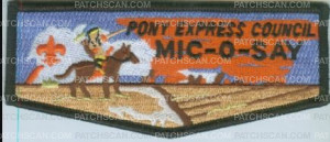 Patch Scan of MIC-O-SAY PONY EXPRESS FLAP