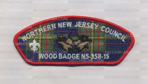 Patch Scan of Wood Badge N5-358-15 (Northern New Jersey Council) 4 Beads 