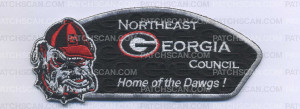 Patch Scan of NEGA Council- Home of the Dawgs (Hvy Emb) silver border