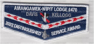 Patch Scan of Amangamek Wipit Lodge 470 2022 Distinguish Service Award OA Flap Davis