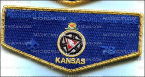 Patch Scan of Kwahadi Remembers with Kansas Flag OA Flap 