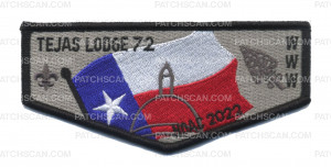 Patch Scan of Tejas Lodge 72 - NOAC 2022 (Texas Flag)