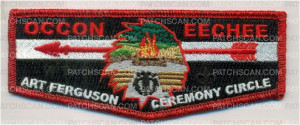 Patch Scan of Ferguson Ceremony Circle Flap Red