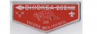 Chicksa lodge flap Yocona Area Council #748 merged with the Pushmataha Council