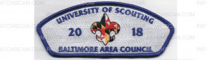Patch Scan of 2018 University of Scouting Blue (PO 87593)