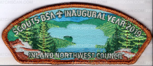 Patch Scan of Scouts BSA Inaugural Year Inland Northwest Council