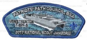 Patch Scan of 2017 National Jamboree - Patriots' Path Council JSP - USNS Trenton