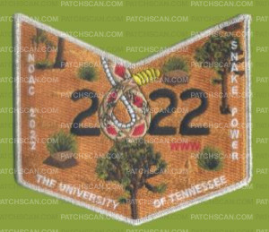 Patch Scan of Cahuilla 127 NOAC 2022 pocket patch silver met border