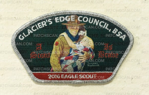 Patch Scan of GLACIERS EDGE 2016 EAGLE SCOUT