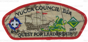 Patch Scan of Yucca Council BSA NYLT 2017 Quest for Leadership Red Border