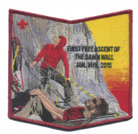 Toloma Lodge NOAC 2022 pocket patch red met bdr Greater Yosemite Council #59