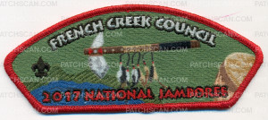 Patch Scan of French Creek Council- 2017 National Jamboree- Tomahawk (Red Border) 