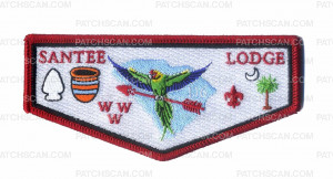 Patch Scan of Santee Lodge 116 WWW Flap White Background