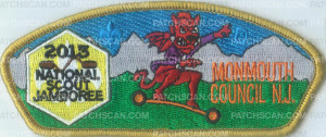 Patch Scan of MONMOUTH COUNCIL JSP SKATEBOARD GOLD BORDER 