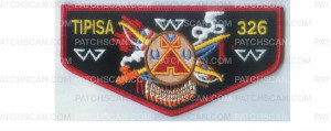 Patch Scan of Lodge Flap Crimson Border (PO 85085r2)