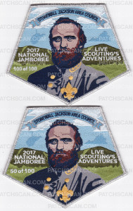 Patch Scan of SJAC 2017 Jamboree Center Patch (Numbered)