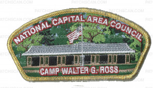 Patch Scan of NCAC Camp Walter G. Ross CSP Gold Metallic Border