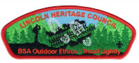 LHC- BSA Outdoor Ethics- Tread Lightly - Red Lincoln Heritage Council #205