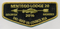 Nentego Gold Fish Member 2016 Flap  Del-Mar-Va Council #81