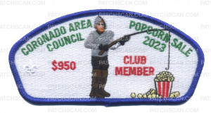 Patch Scan of Coronado Area Council Popcorn Sales $950 Club Member CSP