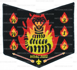Patch Scan of GUNEUKITSCHIK Lodge NOAC 2022 Bottom Piece (Fire 