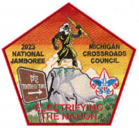 MCC 2023 JAMBO CENTER BACK PATCH Michigan Crossroads Council #780