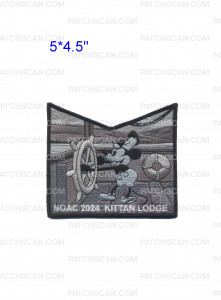 Patch Scan of Kittan Lodge 2024 NOAC Steamboat Willie pocket patch