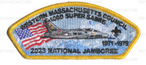 Patch Scan of 2023 NSJ Western Mass F-100 Super Sabre (Yellow) 
