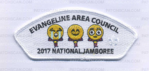 Patch Scan of Evangeline Area Council - 2017 National Jamboree - JSP (Crying, Smile, Surprised Emoji)