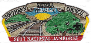 Patch Scan of Southern Sierra Council Tehachapi 2017 National Jamboree Jacket Patch 