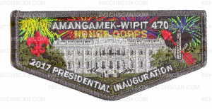 Patch Scan of Amangamek-Wipit 470 2017 Presidential Inauguration Flap Silver Metallic Border