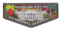 Amangamek-Wipit 470 2017 Presidential Inauguration Flap Silver Metallic Border National Capital Area Council #82