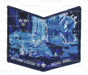 Patch Scan of Wyona Lodge NOAC 2022 Water (Bottom Piece) Blue