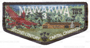 Patch Scan of Nawakwa 3 Second Century Capital Campaign Flap (Black Metallic)