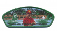 Thank You Ranger Ro 1992-2016- green border Calcasieu Area Council #209