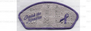 Patch Scan of Wood Badge CSP Cherish the Memories Purple Border (PO 87665)