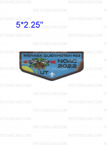 Patch Scan of Wenasa Quenhotan #23 NOAC 2022 Flap (Brown)