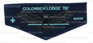 Patch Scan of Colonneh Lodge 137 Sea Scout Flap (Black & Blue)