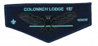 Colonneh Lodge 137 Sea Scout Flap (Black & Blue) Sam Houston Area Council #576