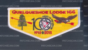 Patch Scan of K124386 - Calcasieu Area Council - Quelqueshoe Lodge 166 NOAC Flap (White)