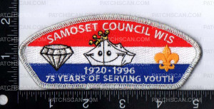 Patch Scan of Samoset Council Wis 75 Years of Serving Youth 2019